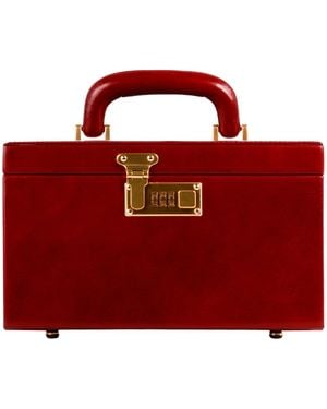 Time Resistance Large Leather Jewellery Box For - Red