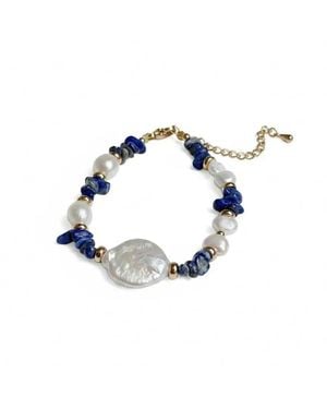 Angel Barocco Lapis Lazuli Baroque Pearl Bracelet - Blue