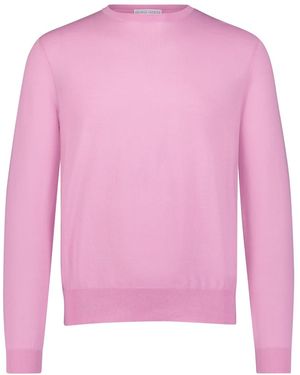George Patrick Flamingo Crewneck Cashmere Jumper - Pink