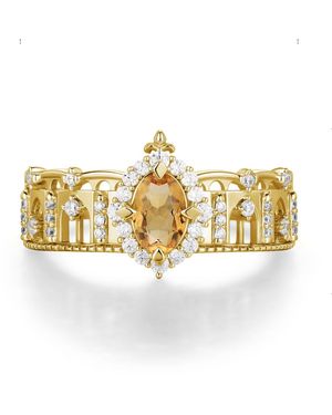 Azura Jewelry New York The Alhambra Arcade Citrine Ring Vermeil - Metallic