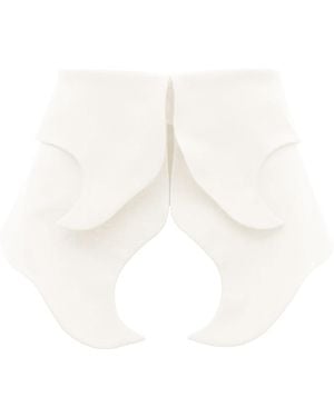 Julia Allert Artisan Curved Layered Waist Belt – - White
