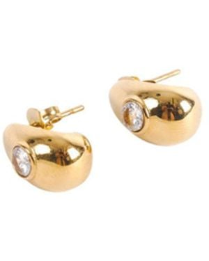 Lei & Mar Co. The Solitaire Huggies - Metallic