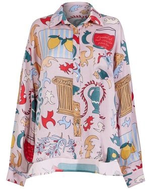 Iodes Amalfi Oversized Shirt - Pink
