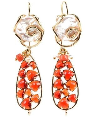 Addicted Iuventas Color Earrings - Red