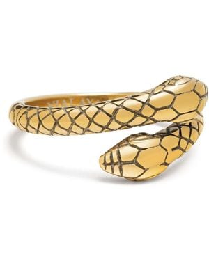 Nialaya Plated Vintage Snake Ring - Metallic