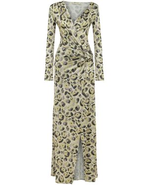 Nocturne Twist Detail Maxi Dress - Metallic