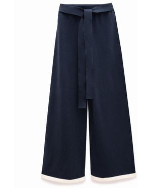 Peraluna Rumi Waistbanded Knit Pants - Blue