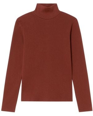 Thinking Mu Rib Organic Cotton Aine Top - Red