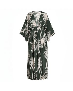 Coco Riko Ibiza Frances Maxi Kaftan Khaki - Green