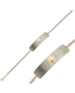 Ecce | Artisan Diamonds 14K Solid Queen Of Spades Diamond Bracelet - Metallic