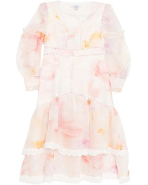 We Are Kindred Josephine Silk Long Sleeve Gown - Pink