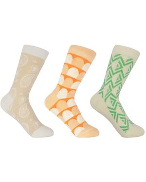 Peper Harow - Made in England Neutrals Organic Socks Bundle – - Metallic