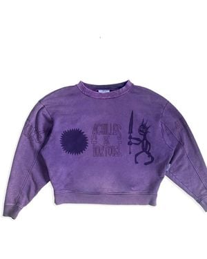 Achilles and the Tortoise Achilles Crewneck - Purple