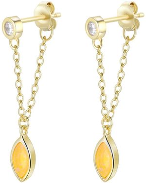 KAMARIA Full Swing Opal Earrings - Metallic