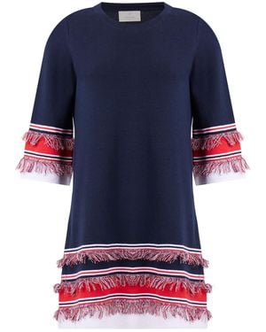 Peraluna Hilda Tasseled Knit Dress - Blue