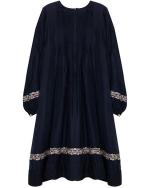 Lo Neel Ascilla Midi Dress - Blue