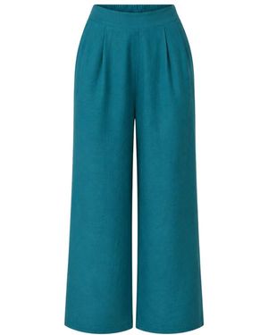 Oh!Zuza Echo Viscose Wide Leg Trousers - Blue
