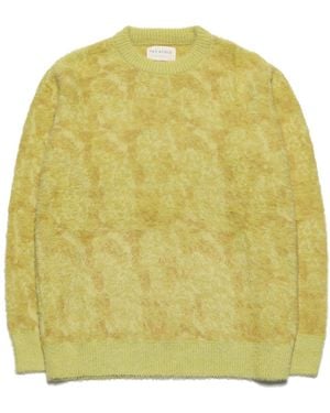Peraluna Eclipse Knit Fully Tie Die Fluffy Sweater For - Yellow