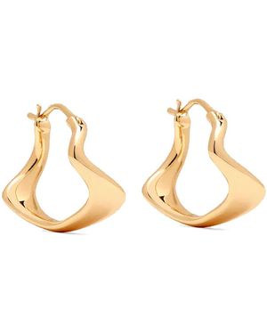 Potoska Curved Mini Hoop Earrings - Metallic