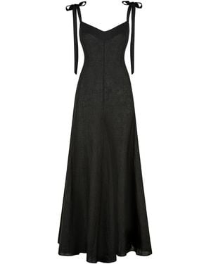 Sanctumum Kaya Maxi Linen Dress - Black