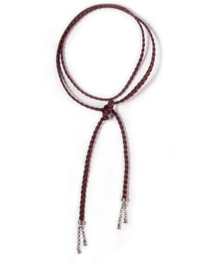 GYUNIA Bea Braided Choker Burgundy - Multicolour