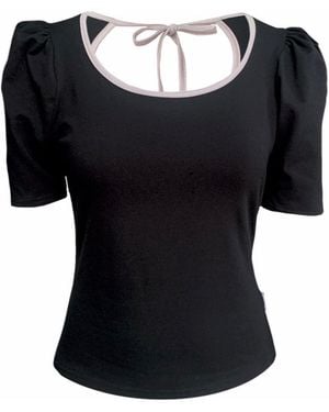 Frock Tales Belle Top With Scoop Neck - Black