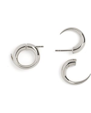 Kasun Crocodile Hoop Earrings - Metallic