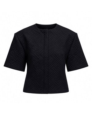 Elamins Structured Shoulder Top - Black