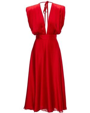 BLUZAT Midi Dress - Red