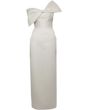 Baé Special Moments Gigi Dress + Shoulder Bow - White
