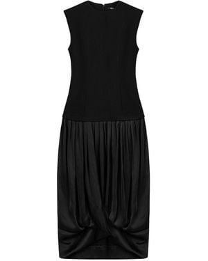 Nocturne Cap Sleeve Bubble Hem Dress - Black