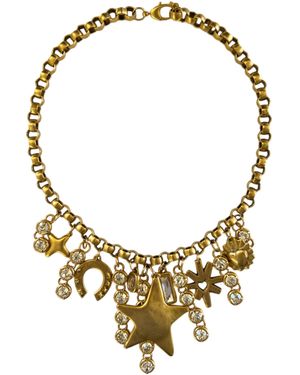 Sccollection Stevie Rhinestone Star Necklace - Metallic