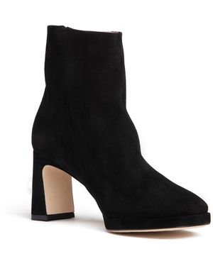 Beautiisoles by Robyn Shreiber Made in Italy Scottie Ankle Bootie Comfortable Medium Heel Elegant For Work & Evening - Black