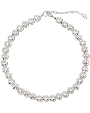 Pas De Marque Sterling Beaded Choker La Chenille Grande - Metallic