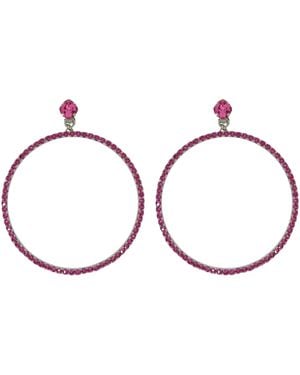 Vickisarge The Jumbo Hoop Earrings - Black