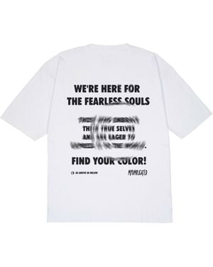 mysimplicated Oversized T-Shirt With Kindness Tag Design - White