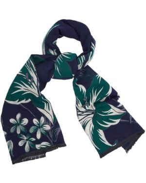 Saachi Floral Reversible Lily Scarf - Blue