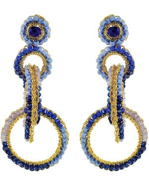Lavish by Tricia Milaneze Sky Mix Grace Handmade Earrings - Blue