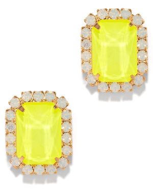 The Pink Reef Crystal Gem Stud - Yellow