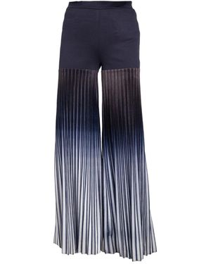 ARTISTA Gradient Pleated Trapeze Trousers - Blue