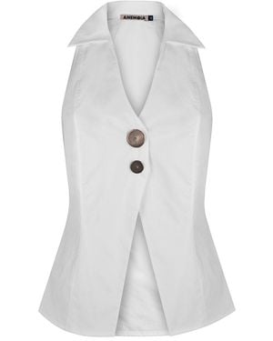Anemoia Vela Poplin Sleeveless Shirt - Grey
