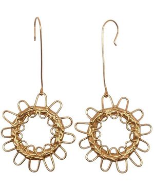 Raxada Astros Earrings Plated - Metallic