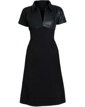 Maison Bogomil Dress Made Of Three Types Of Fabrics - Black