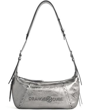 Orange Cube Metropolitan Hobo Bag - White