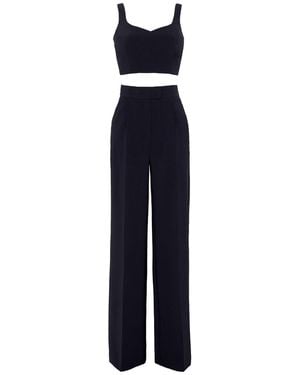 Nomi Fame Mori Pant Set With Sleeveless Top - Blue