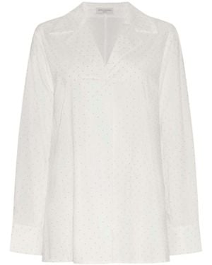 James Lakeland Embellished Cotton Shirt - White