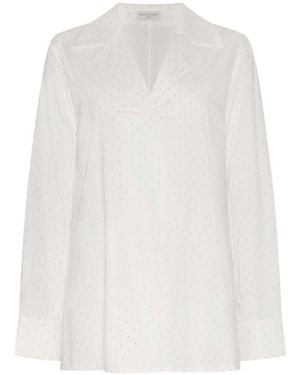 James Lakeland Embellished Cotton Shirt - White