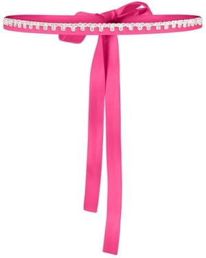 Tia Dorraine Crystal-Embellished Belt - Pink