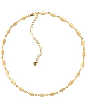 Uchi and Soto Neutrals Nekomeishi Cream Cats Eye Necklace - Metallic