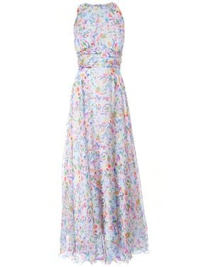Sofia Tsereteli Long Chiffon Dress - Purple